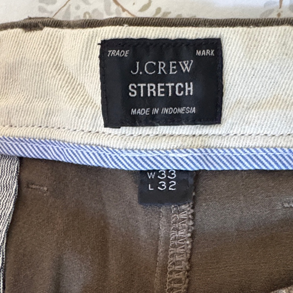 J. Crew Stretch Men’s Chinos in Brown